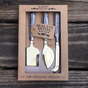 Anthropologie 3 artisanal cheese knife set